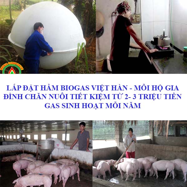 hầm biogas composite Việt Hàn