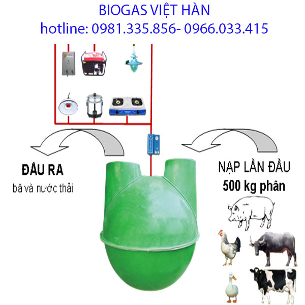 Xử lí chất thải chăn nuôi bằng hầm biogas